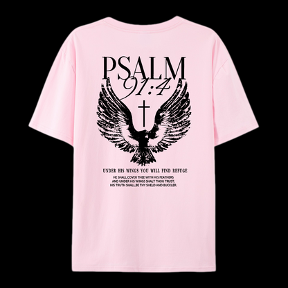 Psalm 91:4 Cotton T-Shirt