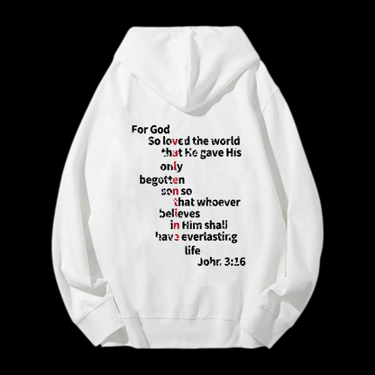 John 3:16 Drawstring Hoodie