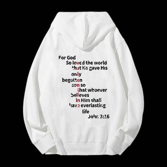 John 3:16 Drawstring Hoodie