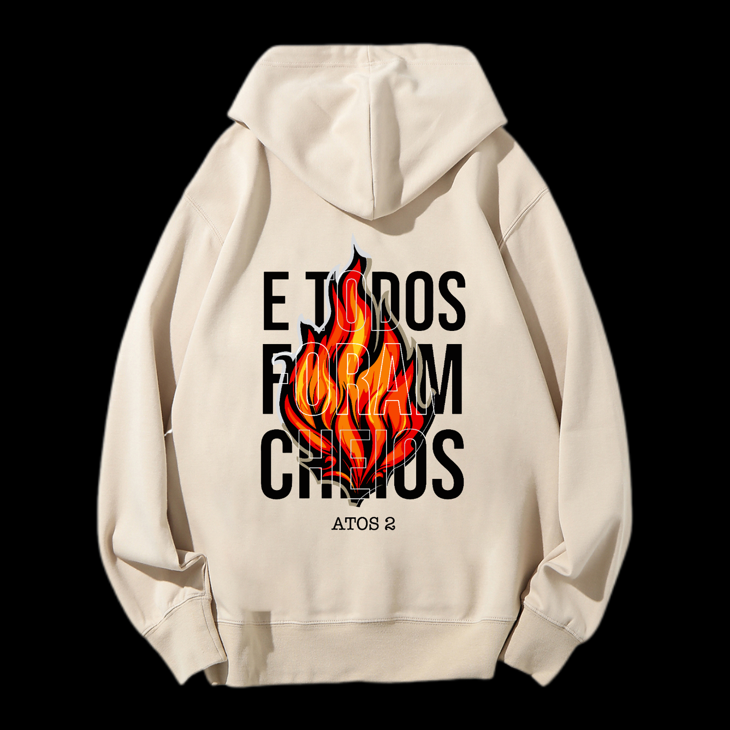 E Todos Foram Cheios Drawstring Hoodie