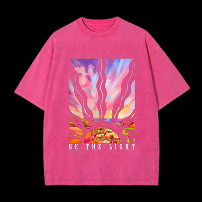 BE THE LIGHT CHRISTIAN WASHED T-SHIRT