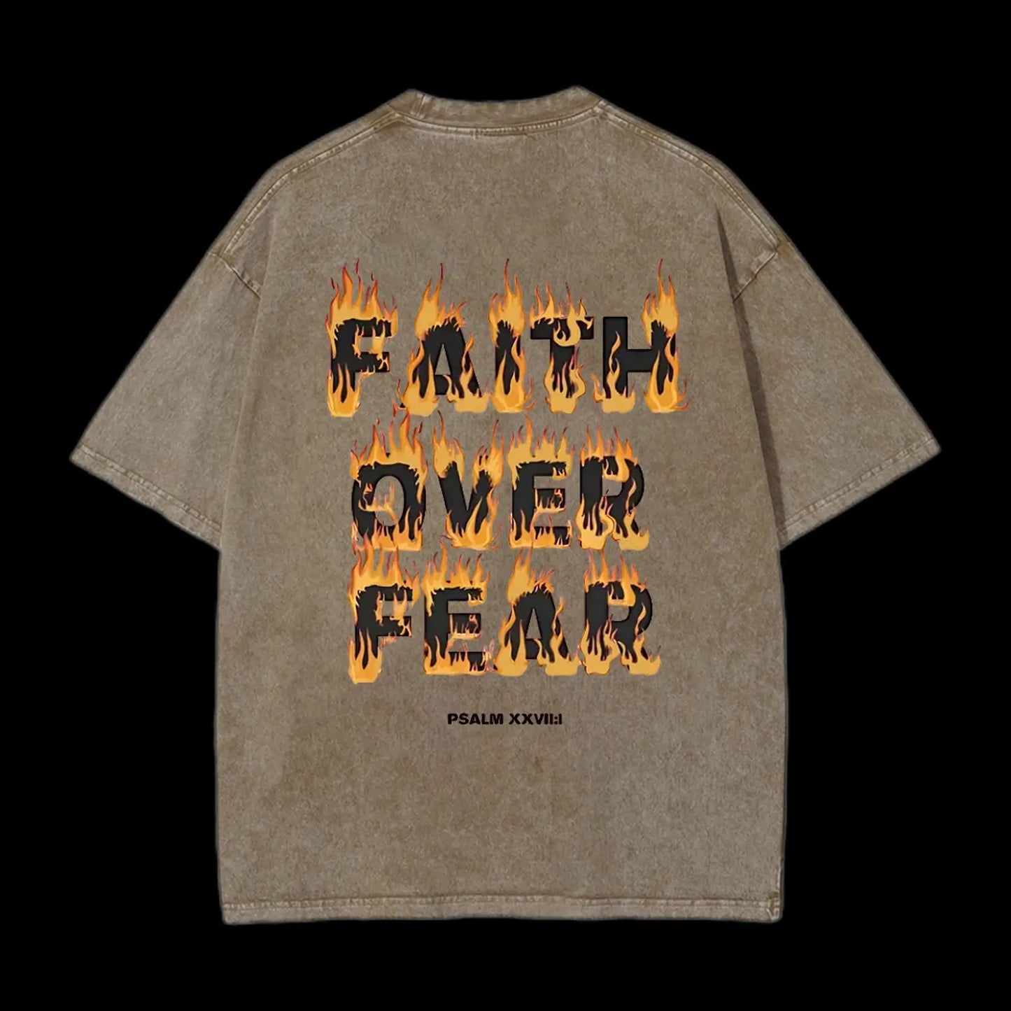 Faith Over Fear Christian Washed T-Shirt