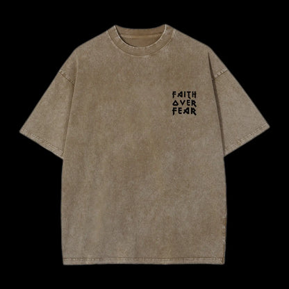 FAITH OVER FEAR LION CHRISTIAN TEE