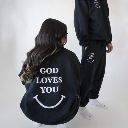 God Loves You Drawstring Hoodie