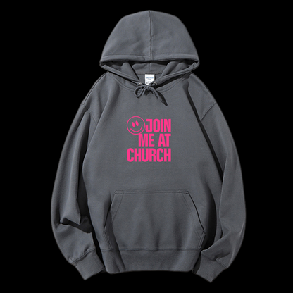 Join Me At Church Drawstring Hoodie