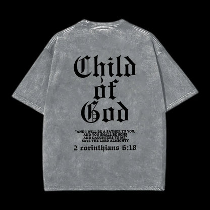 Child Of God Printed Men's Washed Tee