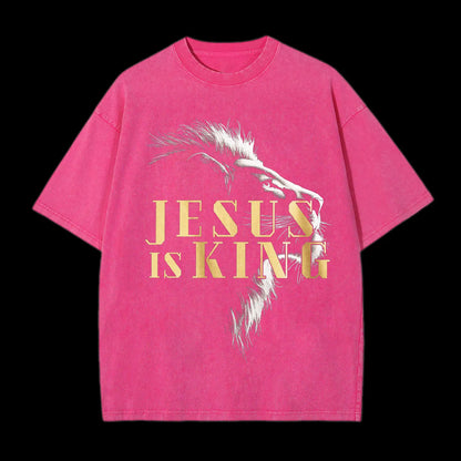 Jesus is king Washed T-Shirt