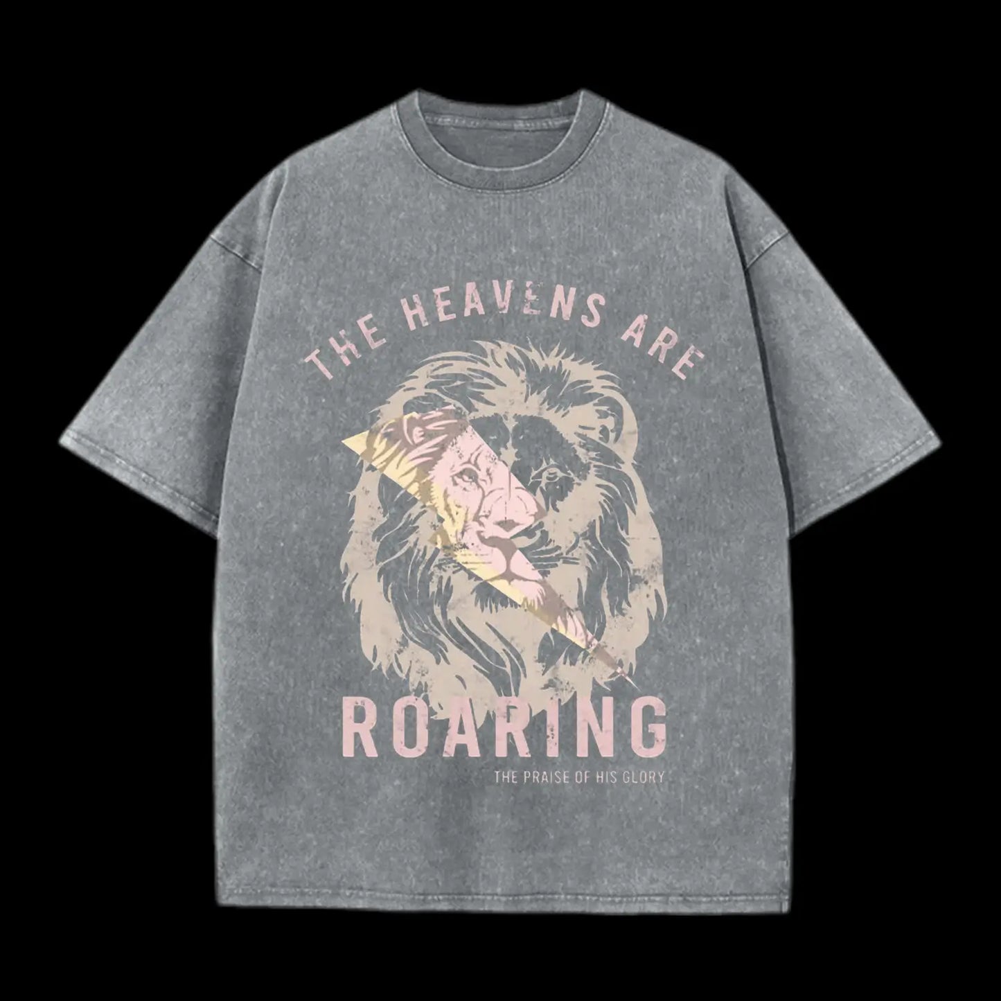 THE HEAVENS ARE ROARING CHRISTIAN WASHED T-SHIRT