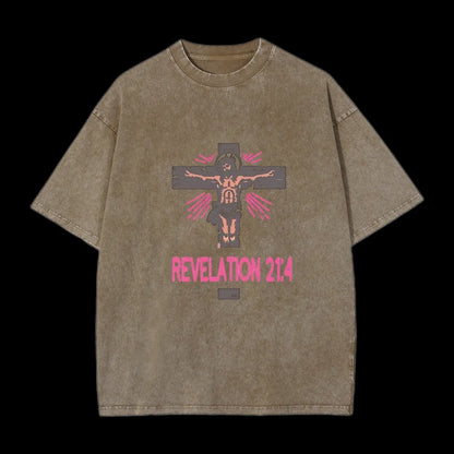 Death Defeated Christian Washed T-Shirt