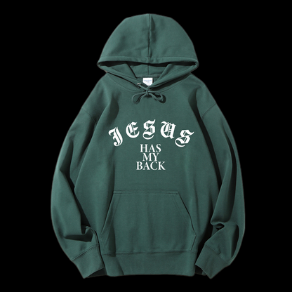 Jesus Has My Back Drawstring Hoodie