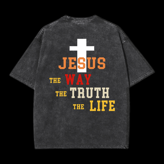 Jesus The Way The Truth The Life Washed T-Shirt