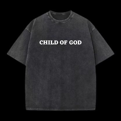 Child Of God Printed Men's Washed Tee