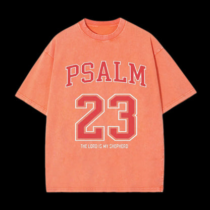 PSALM 23 CHRISTIAN WASHED T-SHIRT
