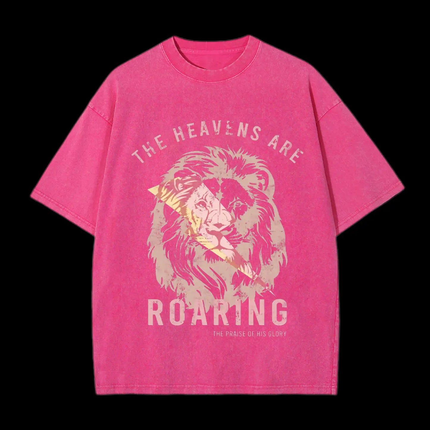 THE HEAVENS ARE ROARING CHRISTIAN WASHED T-SHIRT