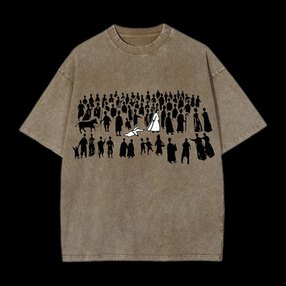 BY HIS WOUNDS CHIRSTIAN WASHED T-SHIRT