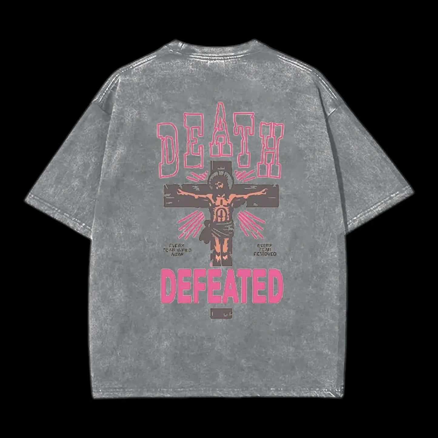 Death Defeated Christian Washed T-Shirt