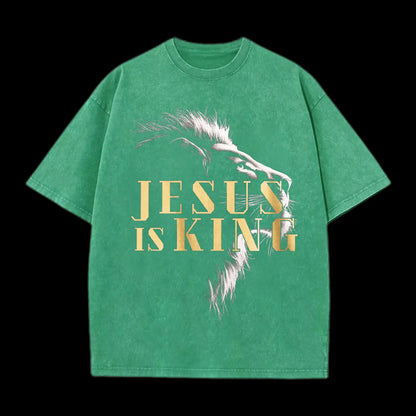 Jesus is king Washed T-Shirt