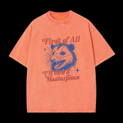FIRST OF ALL I AM GOD MASTERPIECES CHRISTIAN TEE