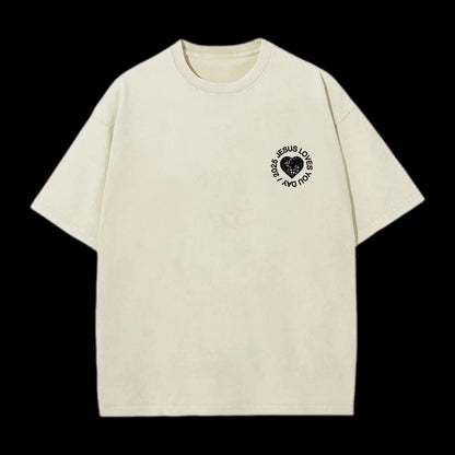 God So Loved The World Christian Washed T-Shirt