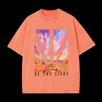 BE THE LIGHT CHRISTIAN WASHED T-SHIRT