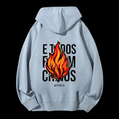 E Todos Foram Cheios Drawstring Hoodie