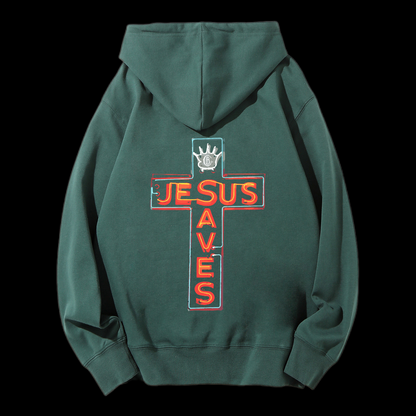 Jesus Saves Drawstring Hoodie