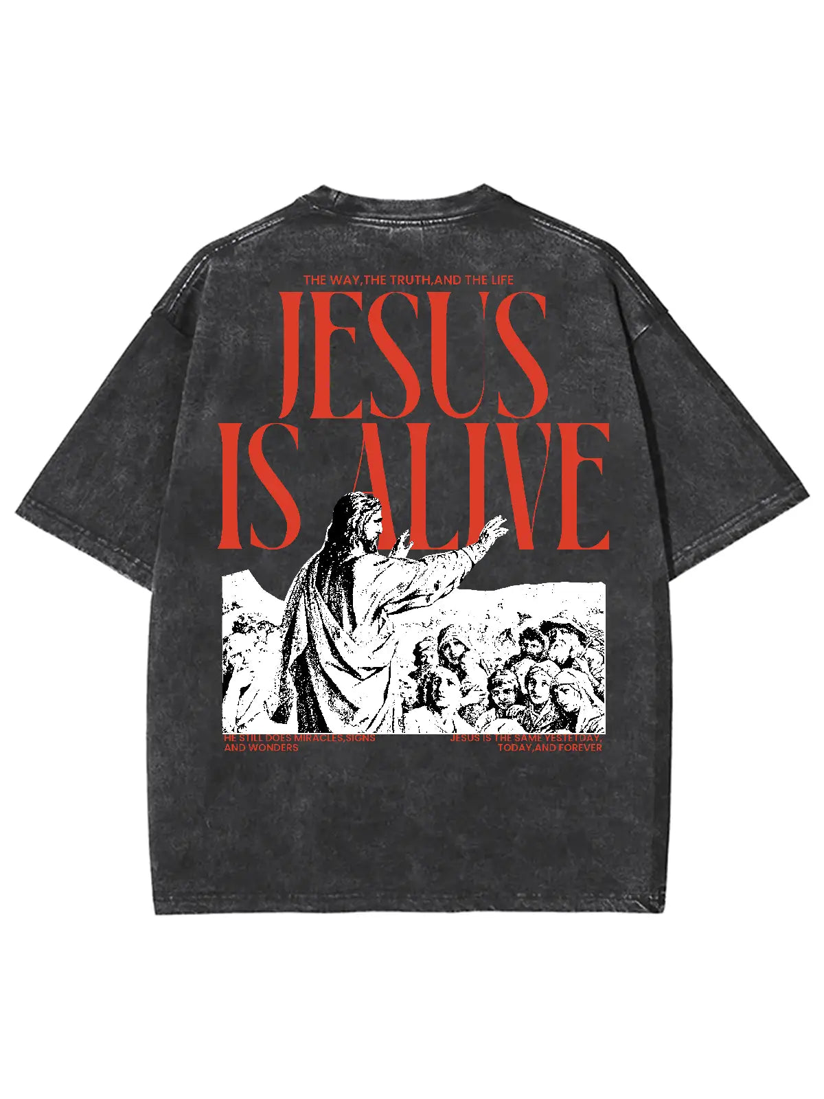 Jesus Is Alive Unisex Washed T-Shirt