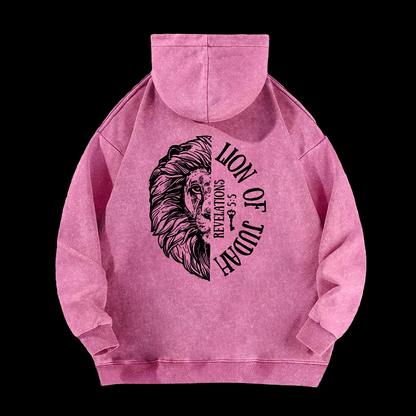 Lion Of Judah Washed Hoodie