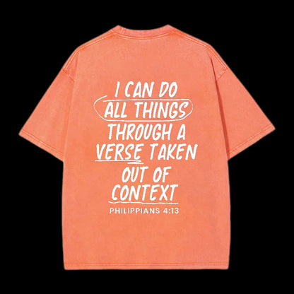 I CAN DO ALL THINGS THROUGH A VERSE CHRISTIAN TEE