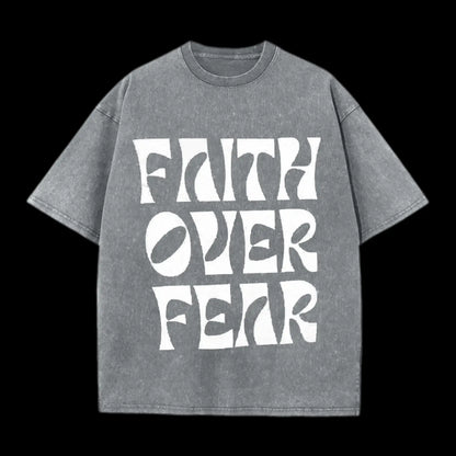 FAITH OVER FEAR CHRISTIAN FLEECE TEE