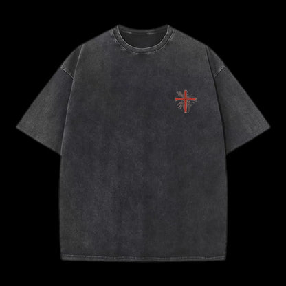 He Is Risen Christian Washed T-Shirt