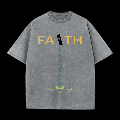 Never Be Thirsty Christian Washed Tee