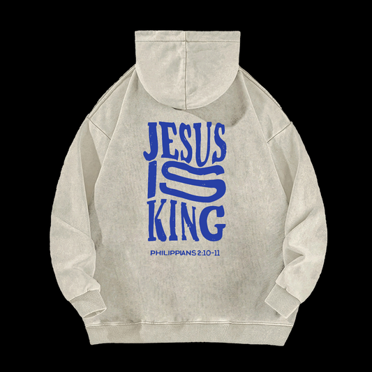Jesus Is King Washed Hoodie
