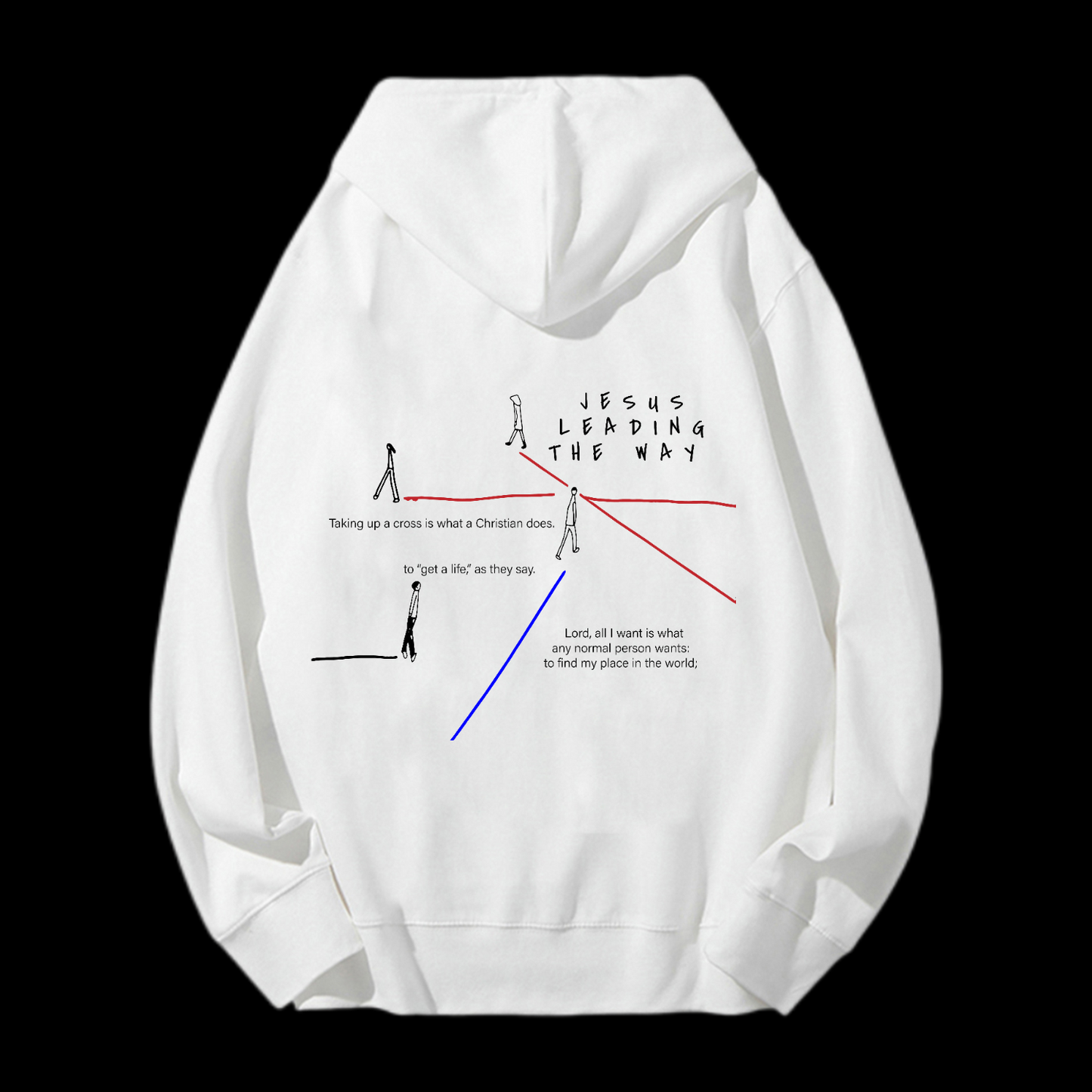 Jesus Leading The Way Drawstring Hoodie