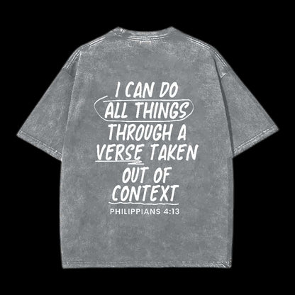 I CAN DO ALL THINGS THROUGH A VERSE CHRISTIAN TEE