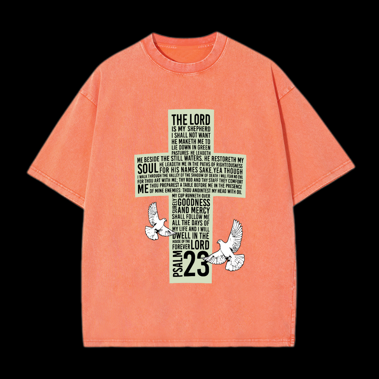The Lord Psalm 23 Washed T-Shirt