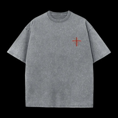 He Is Risen Christian Washed T-Shirt