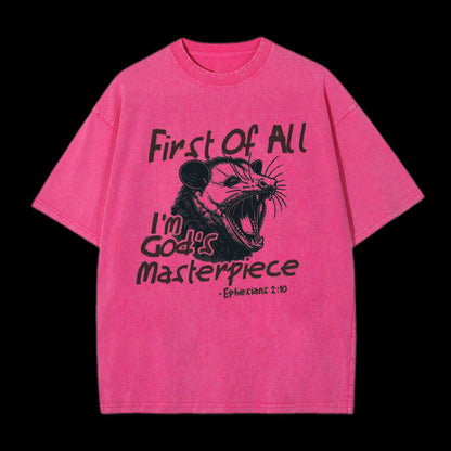 FIRST OF ALL I'M GOD'S MASTERPIECE CHRISTIAN TEE
