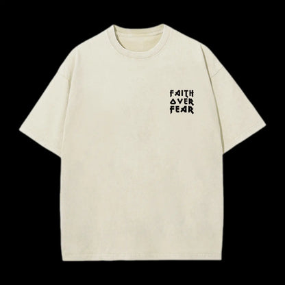 FAITH OVER FEAR LION CHRISTIAN TEE