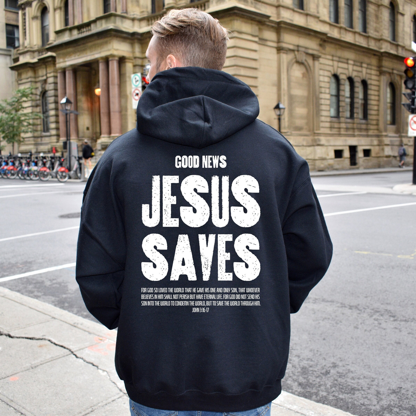 Jesus Saves Drawstring Hoodie