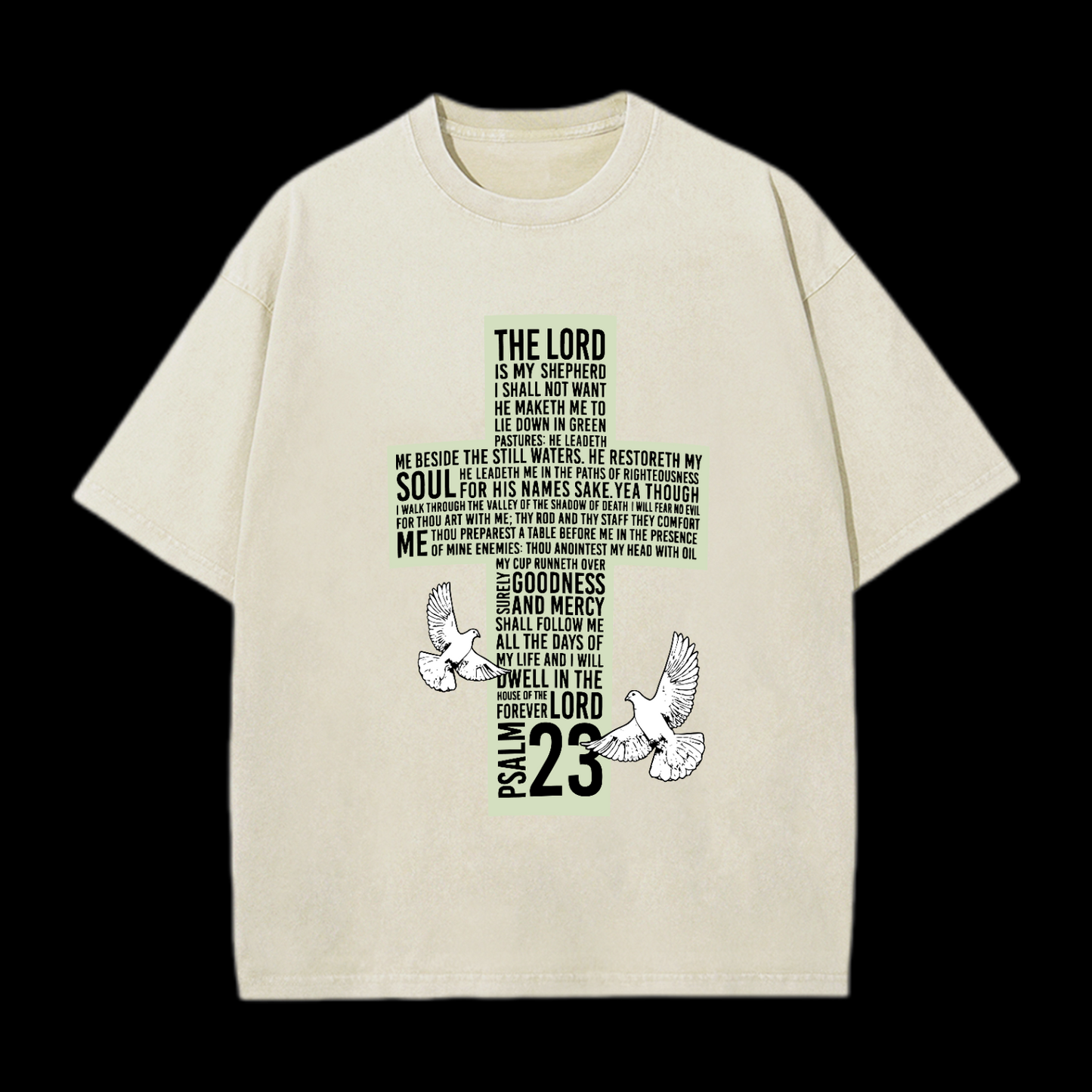 The Lord Psalm 23 Washed T-Shirt