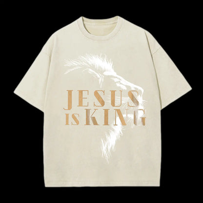 Jesus is king Washed T-Shirt