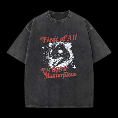 FIRST OF ALL I AM GOD MASTERPIECES CHRISTIAN TEE