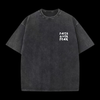 FAITH OVER FEAR LION CHRISTIAN TEE