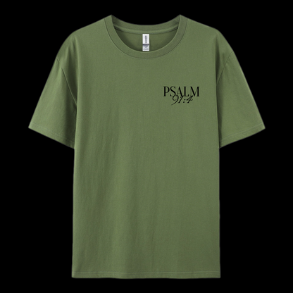 Psalm 91:4 Cotton T-Shirt