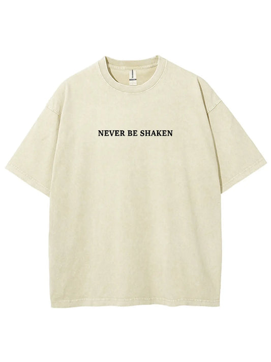 I Will Never Be Shaken Unisex Washed T-Shirt