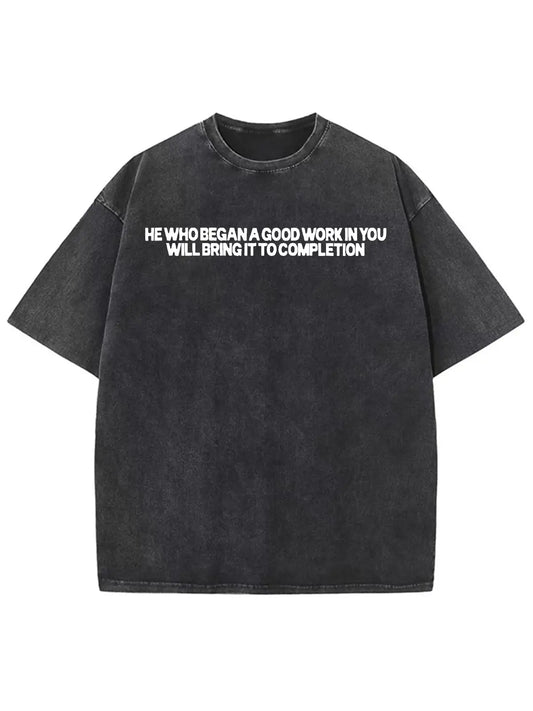 If You Are Reading This Unisex Washed T-Shirt