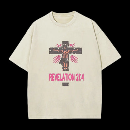 Death Defeated Christian Washed T-Shirt