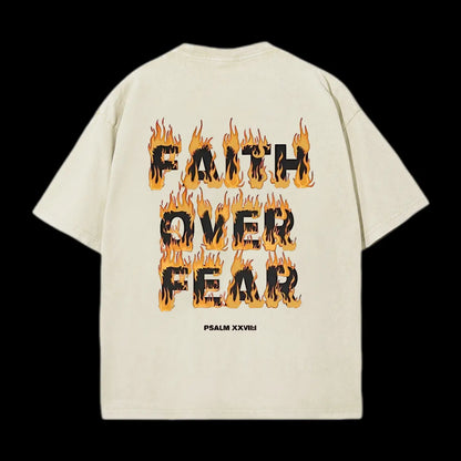 Faith Over Fear Christian Washed T-Shirt