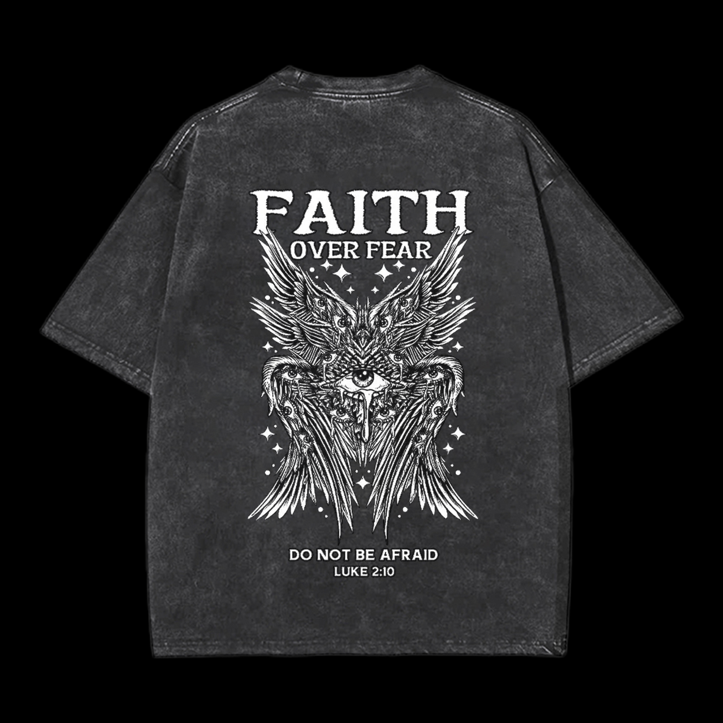 Faith Over Fear Seraphim Angel Christian tee